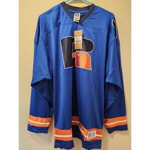 NWT Russell‎ Athletic Long Sleeve  Hockey Mesh Shirt Cobalt Blue Orange Size XXL